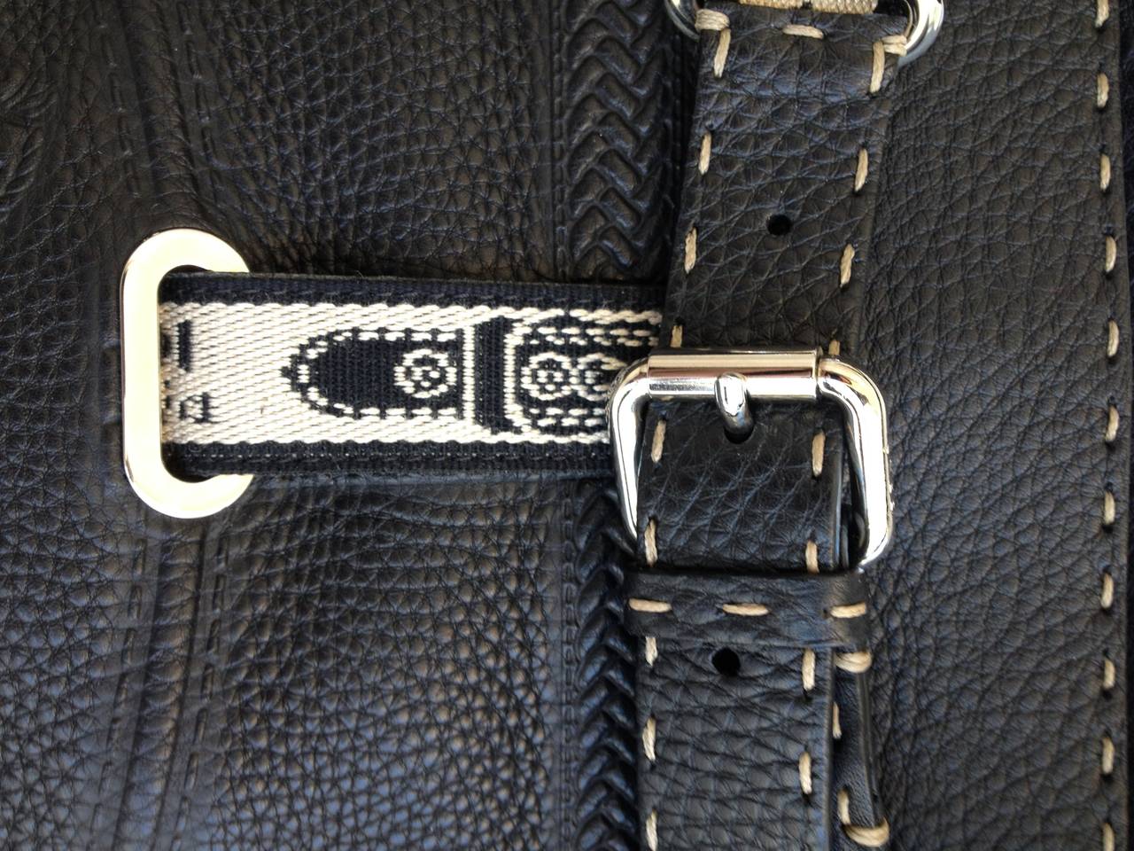 Women's Fendi Black Grand Borghese Selleria Handbag