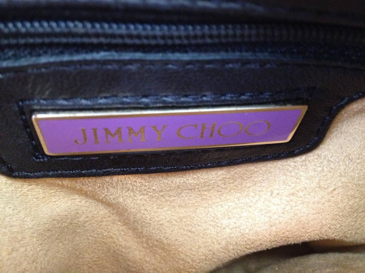 Jimmy Choo Black Patent Purse with Gold Chain 3