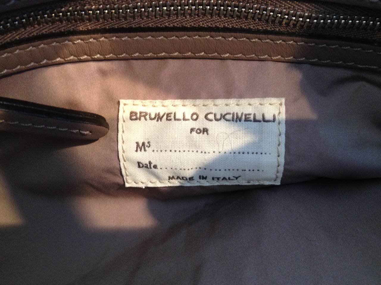 Women's Brunello Cucinelli Taupe Suede Handbag