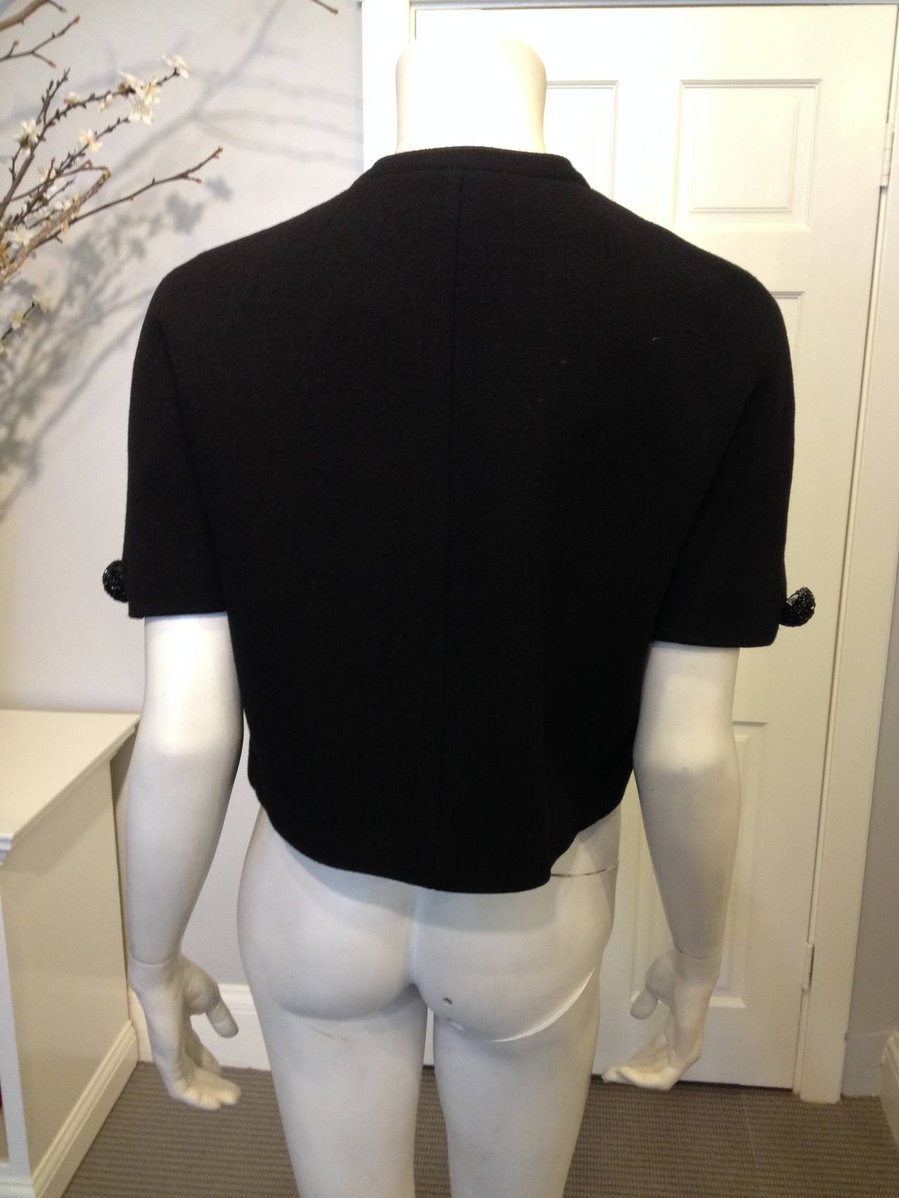 Dolce & Gabbana Black Jacket with Bead Buttons