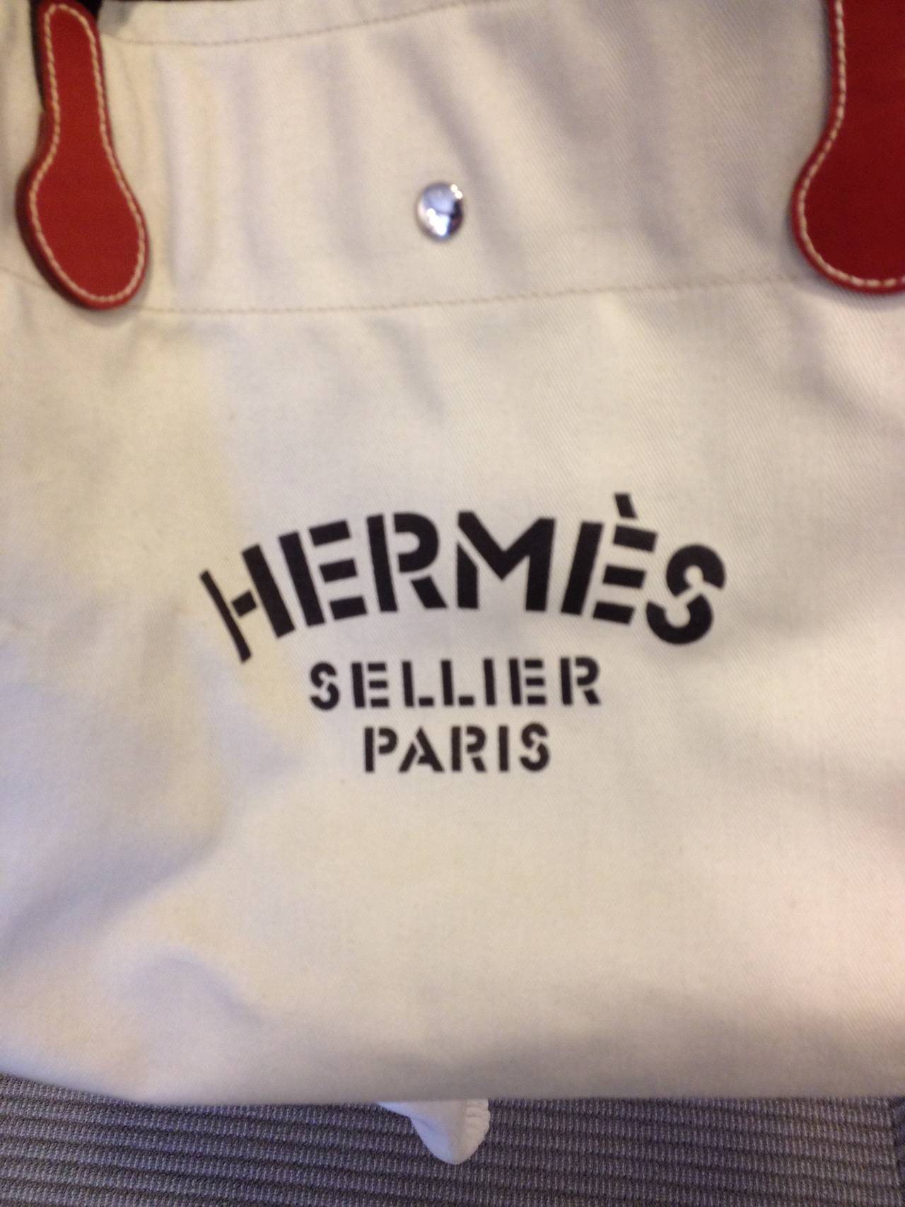Hermès Toile Fourre Tout du Cavalier - Orange Totes, Bags