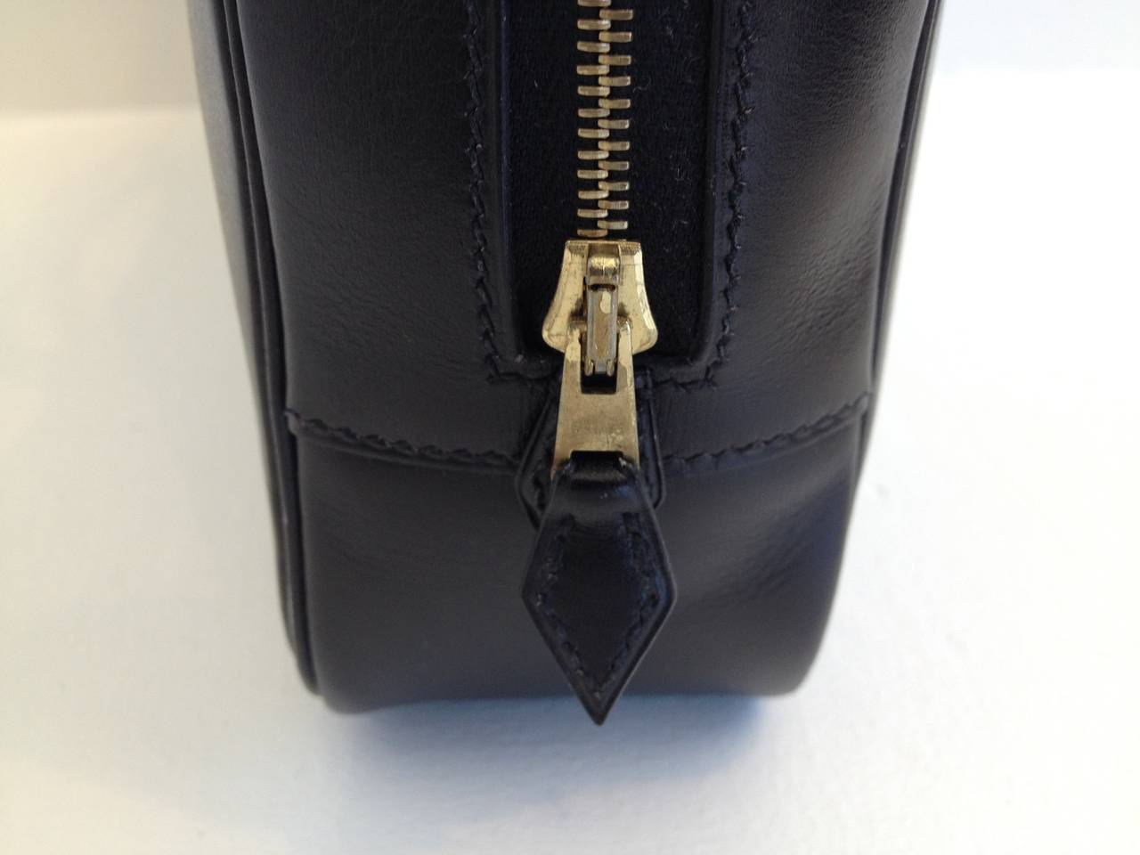 Hermès Black Leather Plume 28cm Handbag at 1stdibs