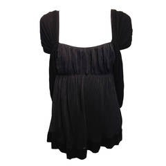 Donna Karan Black Top with Chiffon Layer