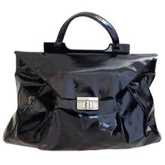 Marni Black Patent Leather Envelope Bag