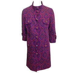 Andrew Gn Pink and Purple Paisley Coat