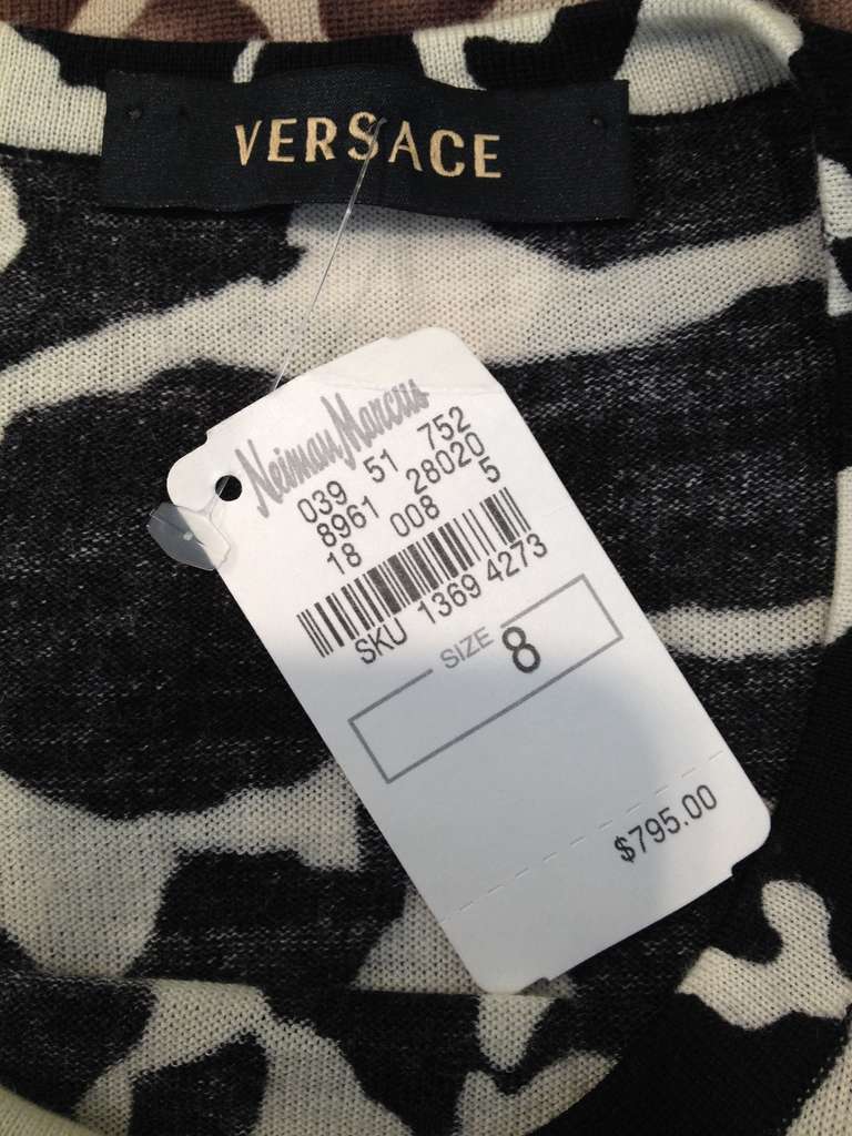 Versace Abstract Knit Top In New Condition In San Francisco, CA