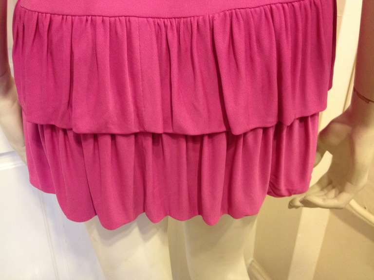 Christian Dior Pink Ruffled Top 2