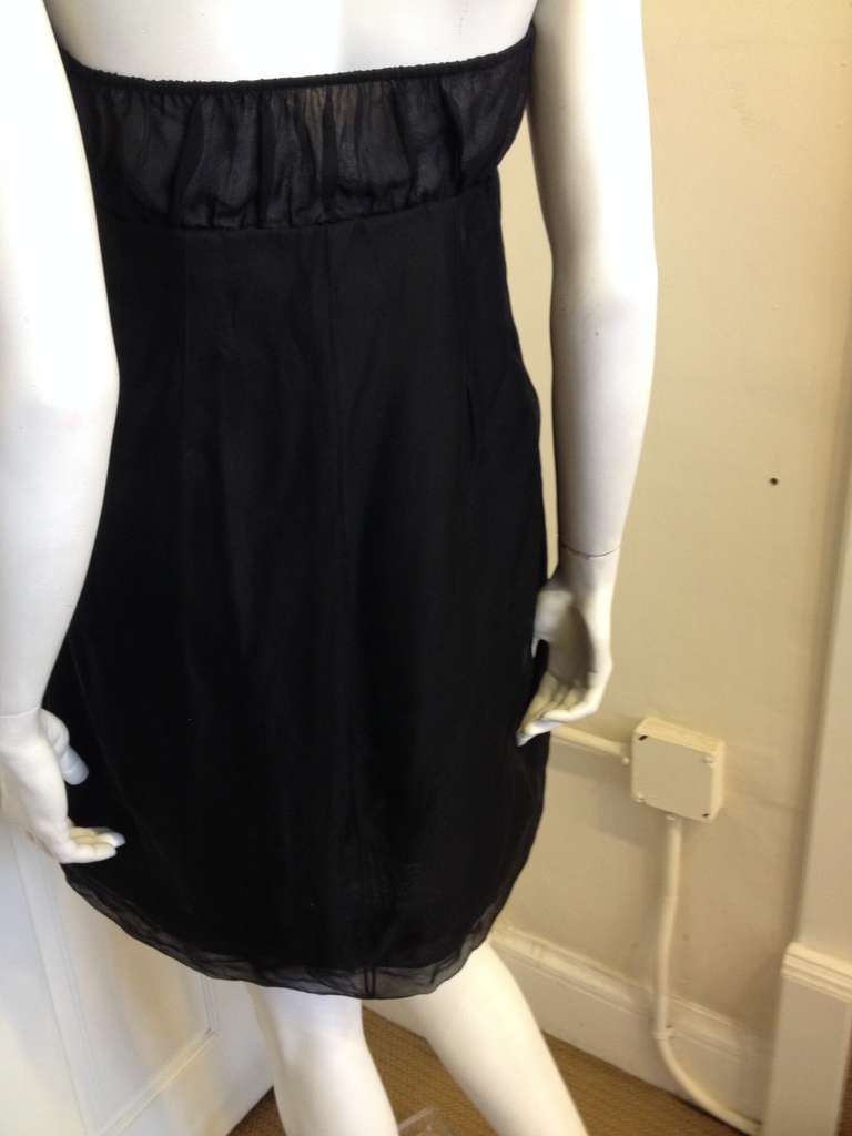Women's Valentino Black Strapless Dress with Beading