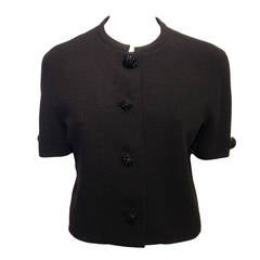 Dolce & Gabbana Black Jacket with Bead Buttons