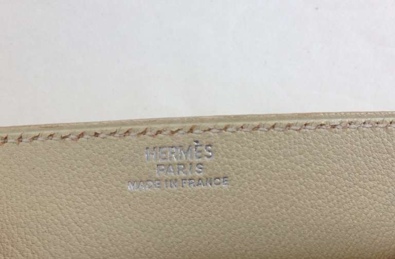 Women's Hermes Cream Leather Box