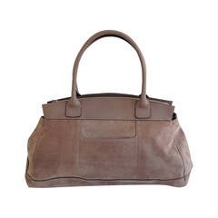 Brunello Cucinelli Taupe Suede Handbag