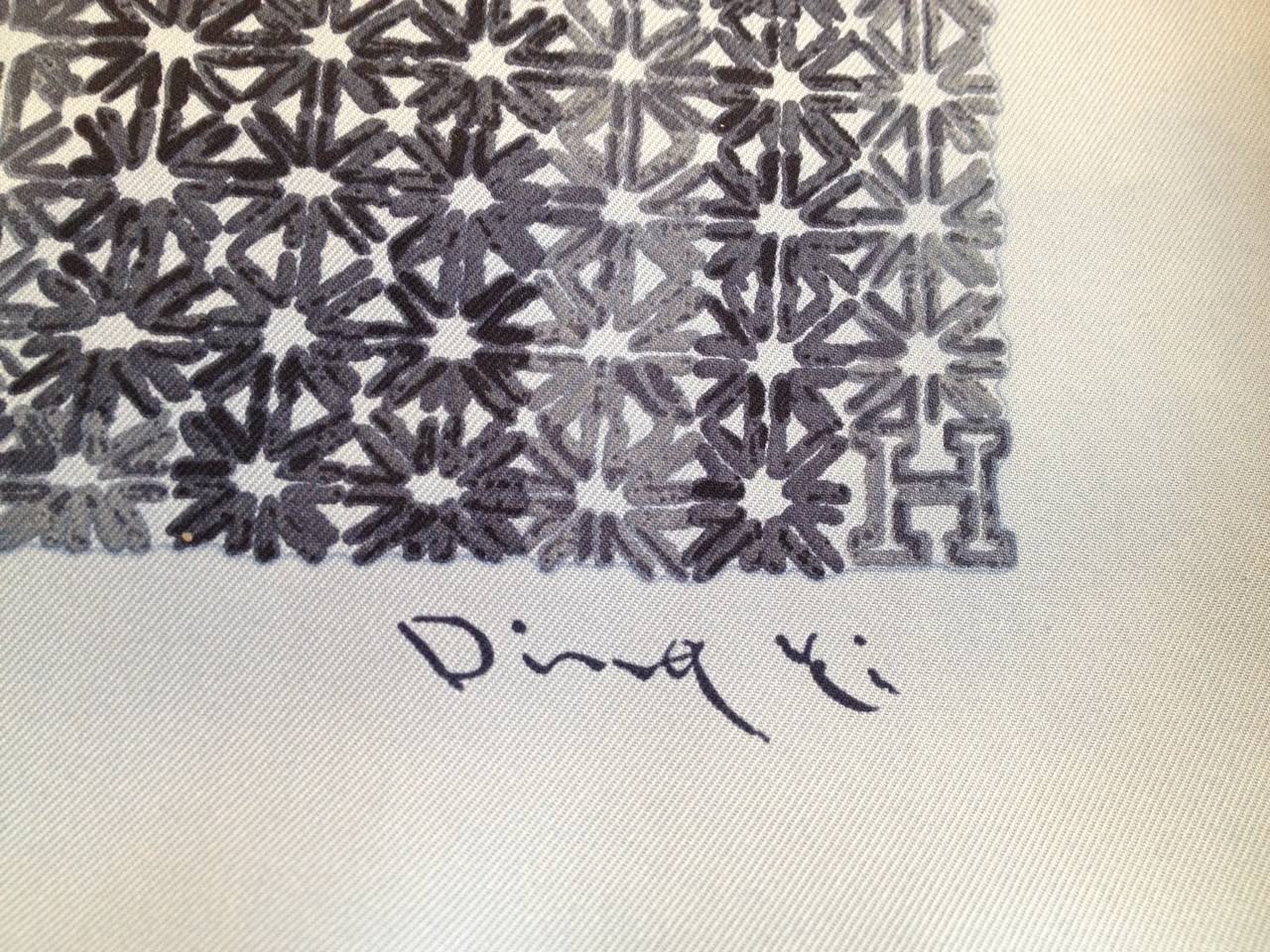 Hermes Blue and White Rhythm of China Scarf