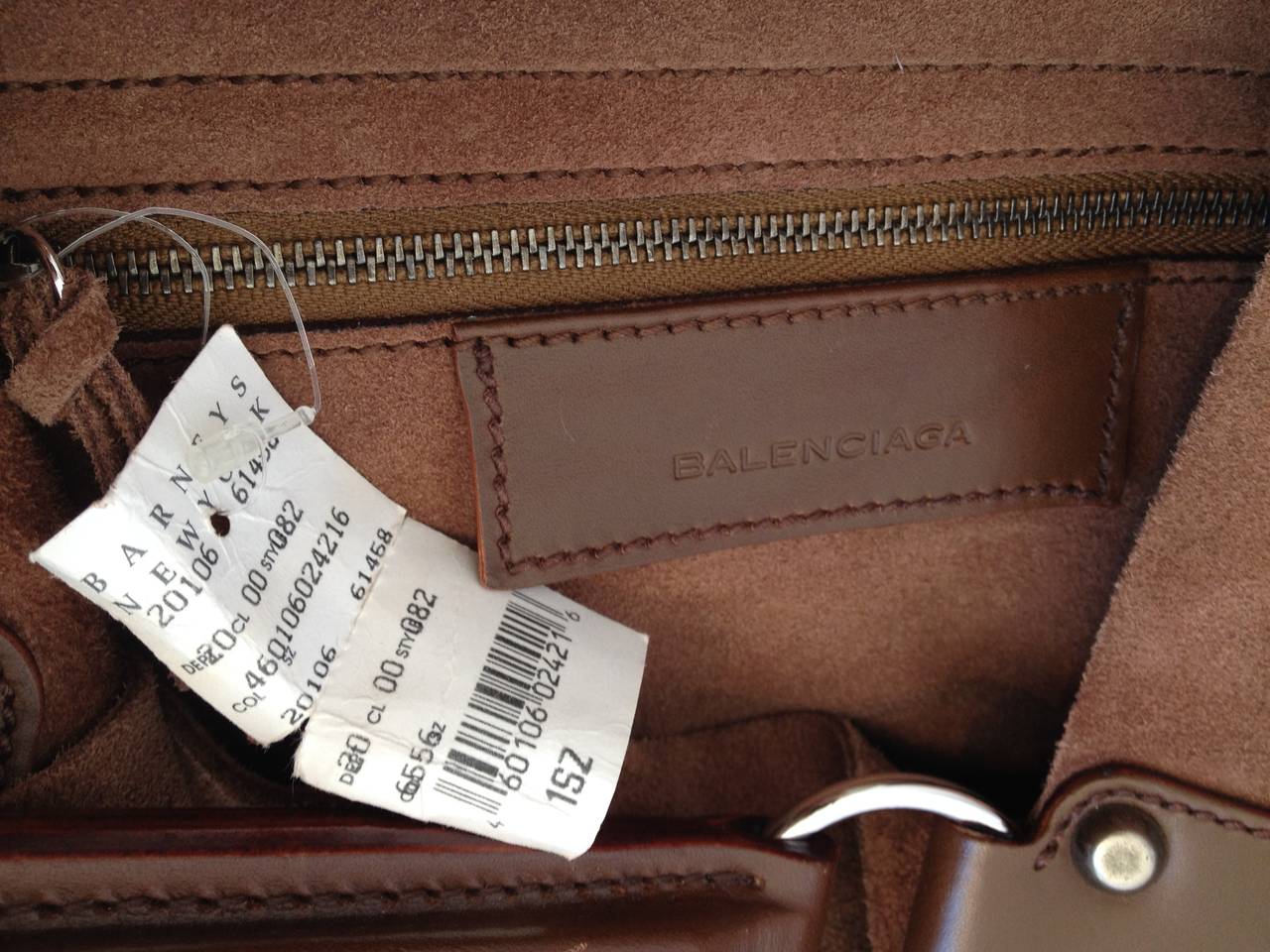 balenciaga suede bag brown