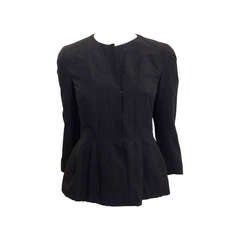 Dries Van Noten Black Flared Jacket