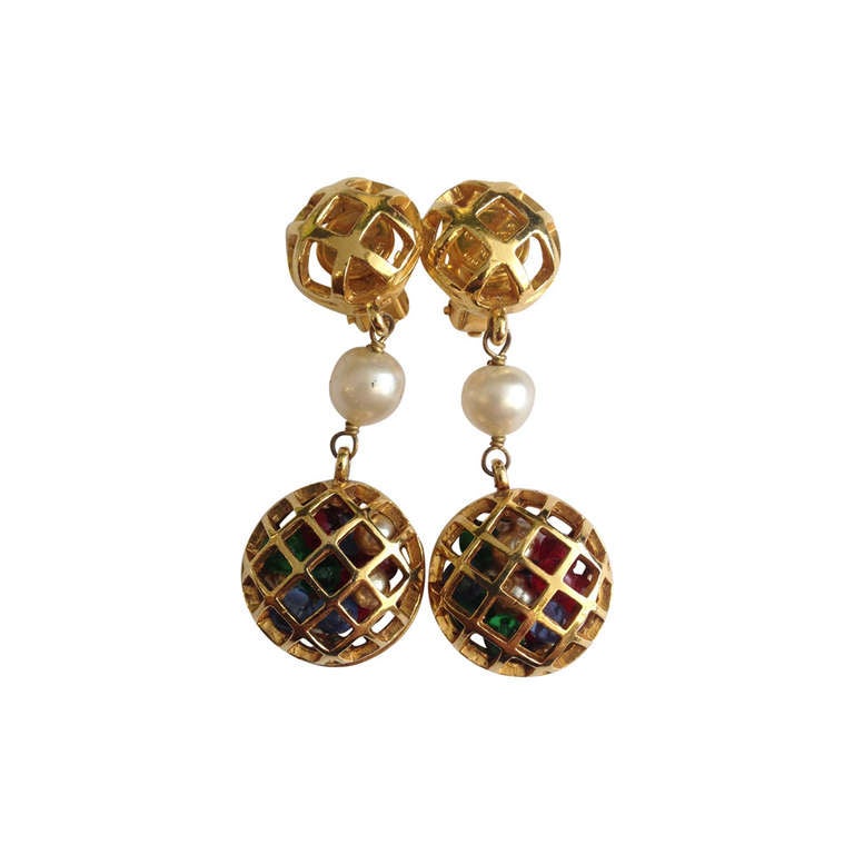 Vintage Chanel Clip On Earrings