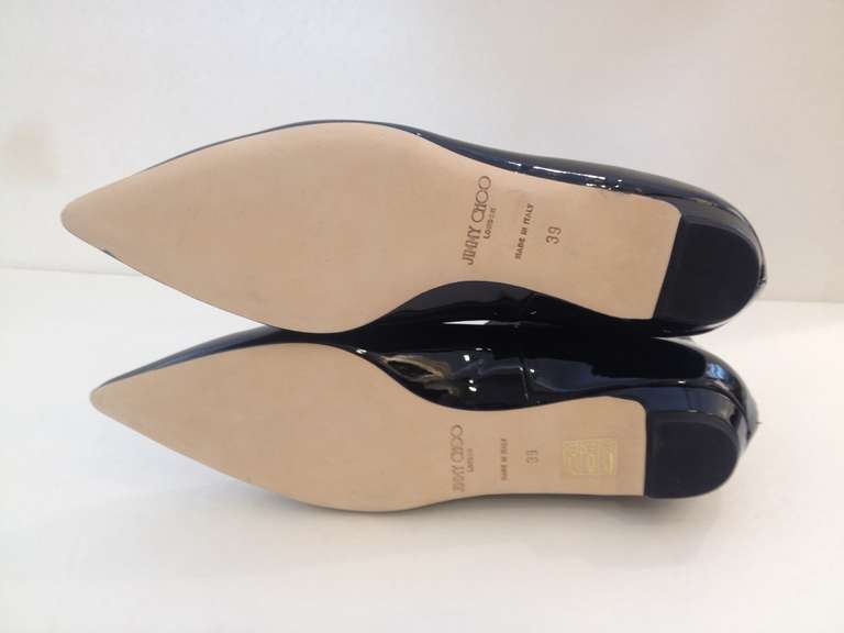 Jimmy Choo Devise Black Patent Leather Flats 1