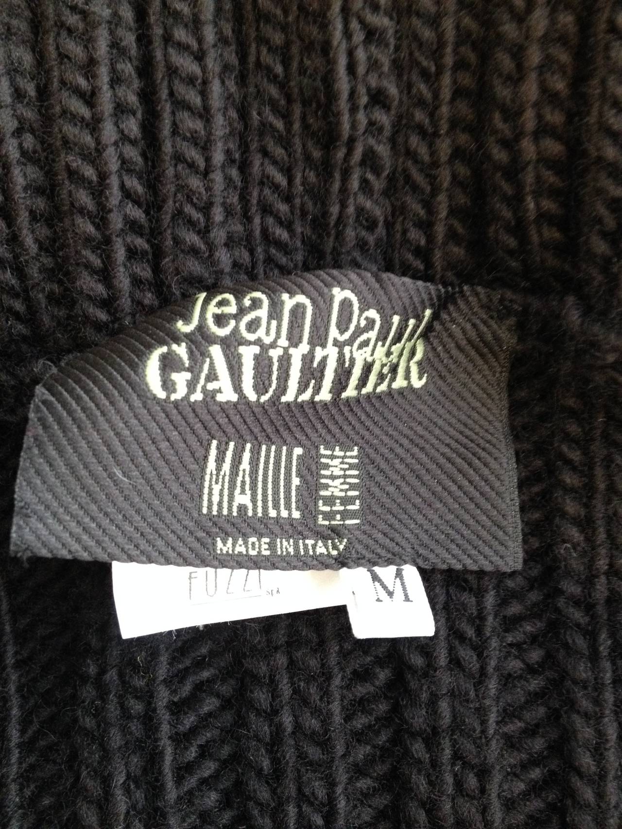 Jean Paul Gaultier Black Rib Knit Sweater 1