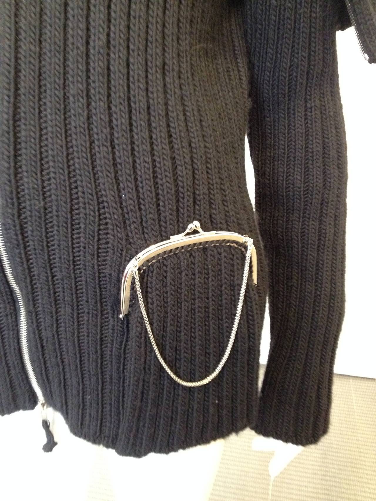Jean Paul Gaultier Black Rib Knit Sweater 2