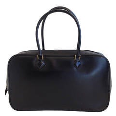 Hermès Black Leather Plume 28cm Handbag
