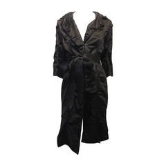 Lanvin Black Satin Coat Lanvin Black Satin Coat