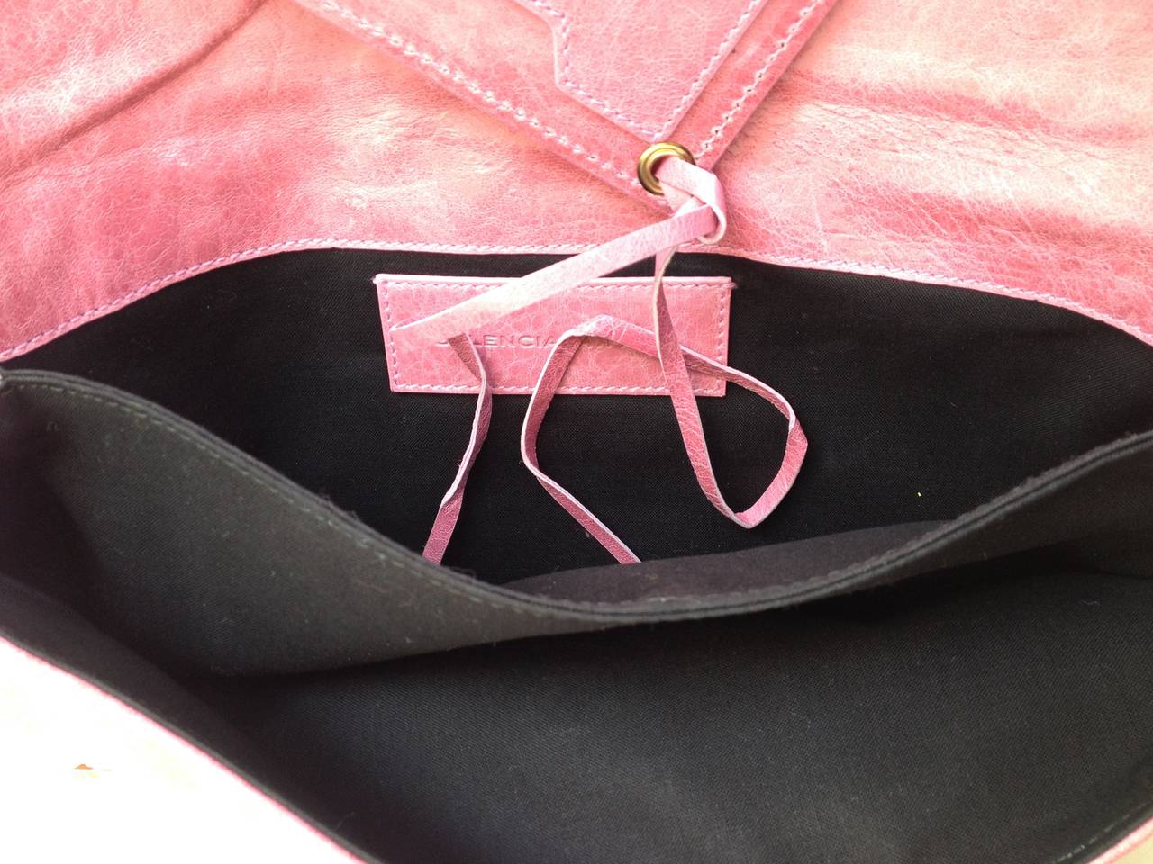 balenciaga pink clutch