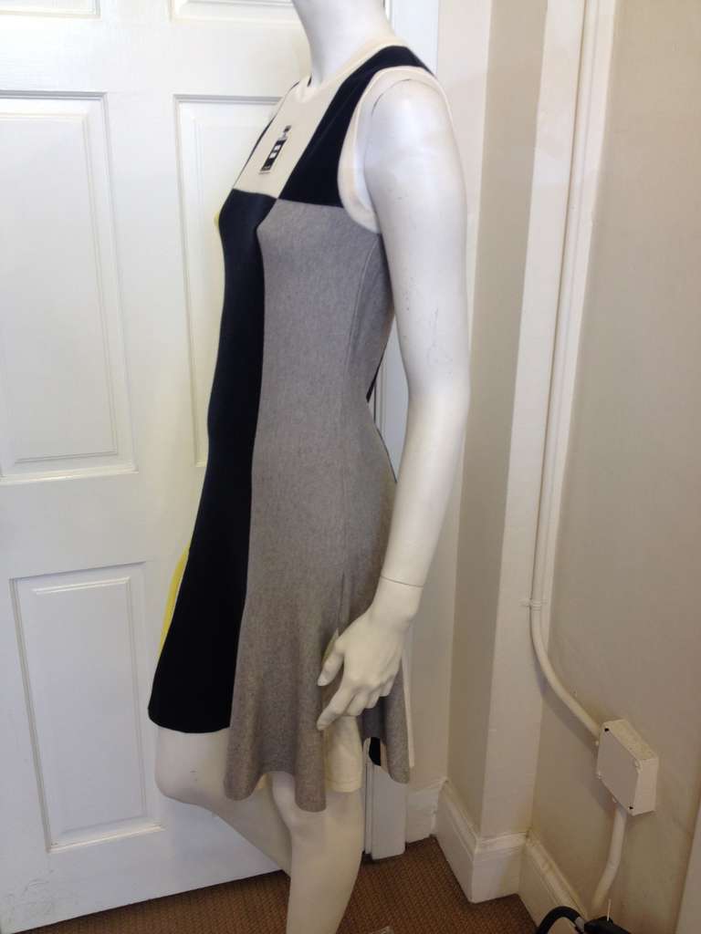 Chanel Navy & Cream Colorblocked Perfume Dress In Excellent Condition In San Francisco, CA