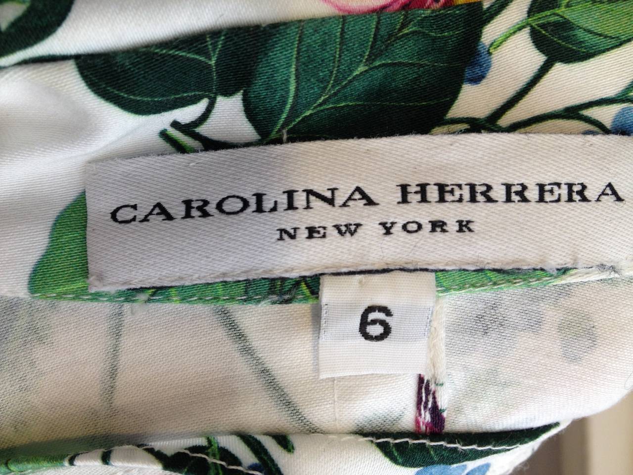 Carolina Herrera White Floral Dress 1
