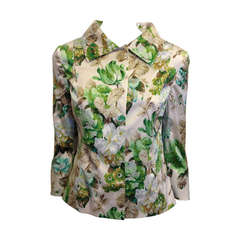 Dolce and Gabbana Green Floral Jacket