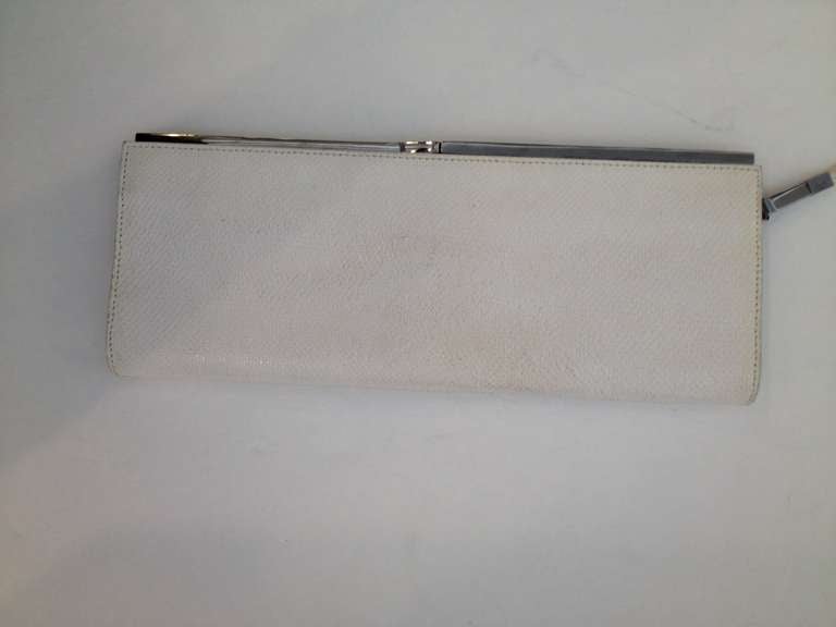 yves saint laurent white clutch