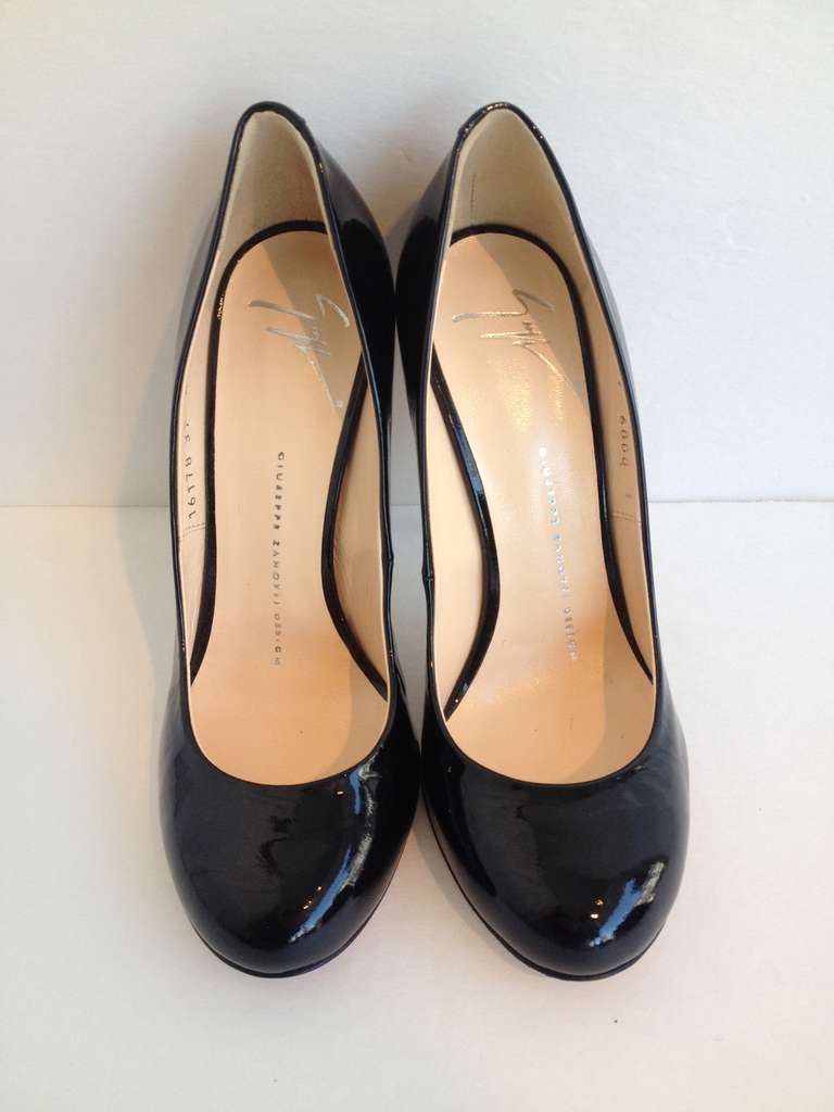 Giuseppe Zanotti Black Patent Heel at 1stdibs