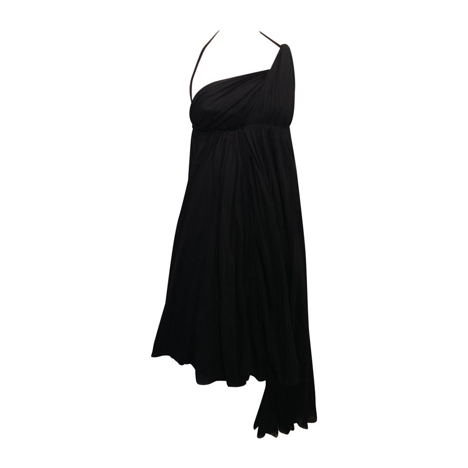 Kaufman Franco Black Pleated Dress