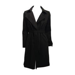 The Row Black Cotton Trench Coat