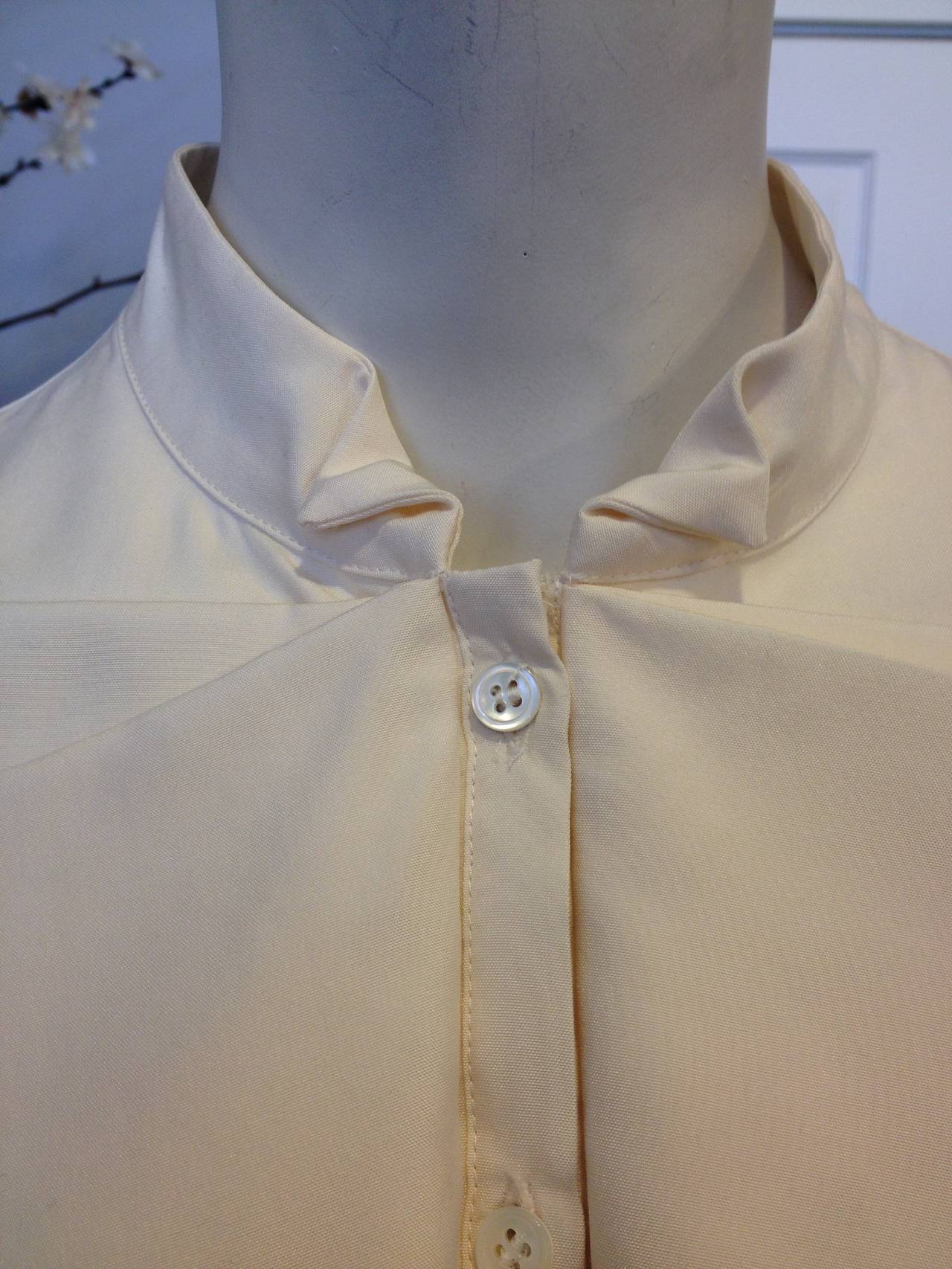 Alexander McQueen Cream Silk Ruffled Blouse 1