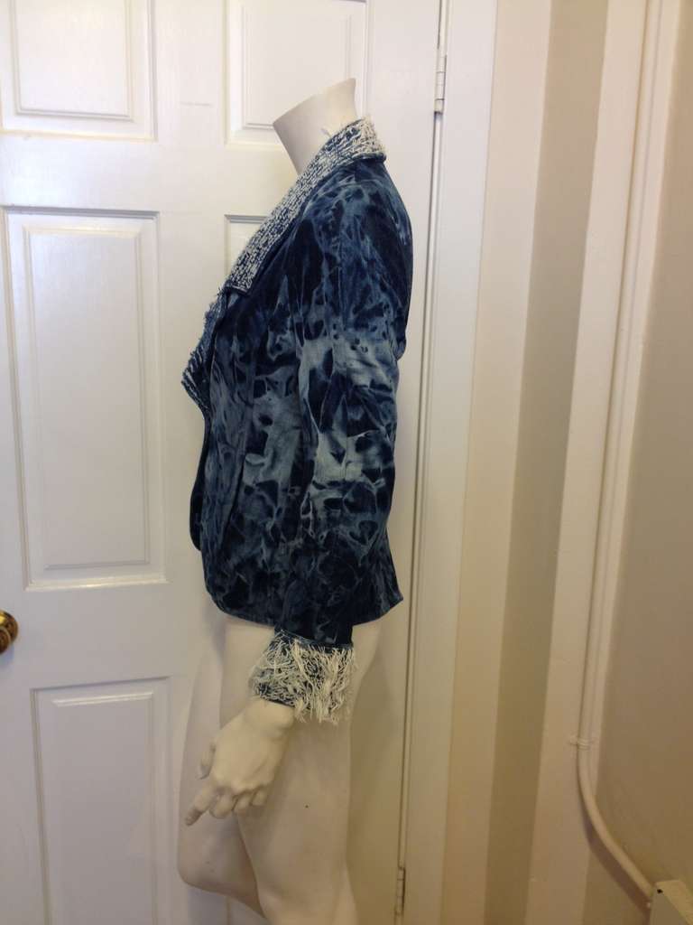 Purple Chanel Denim Tie-Dye Jacket