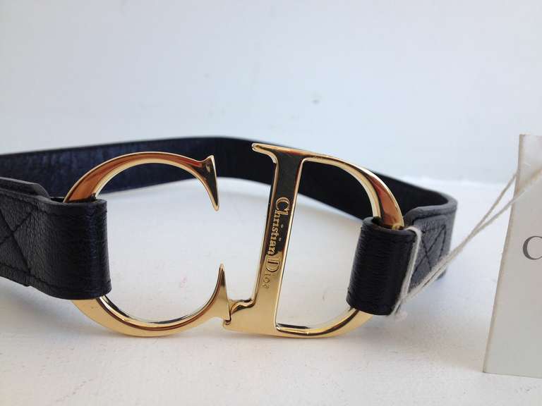 Christian Dior Black Leather CD Belt at 1stDibs christian dior cd