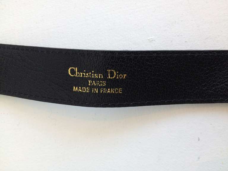 Christian Dior Black Leather CD Belt at 1stDibs christian dior cd