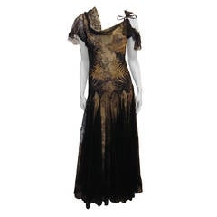 Alexander McQueen Black Lace Gown