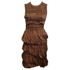 Burberry Prorsum Bronze Billowy Dress