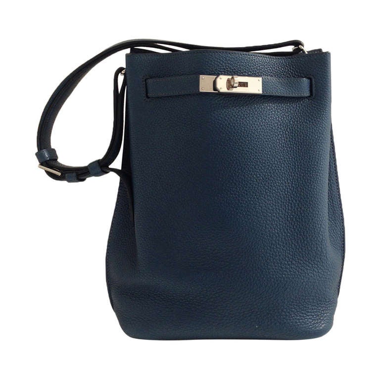 Sac Hermès So Kelly bleu sarcelle en vente