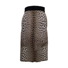Giambattista Valli Leopard Print Pencil Skirt