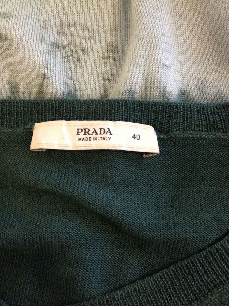 Women's Prada Green and Blue Tie Dye Sweater