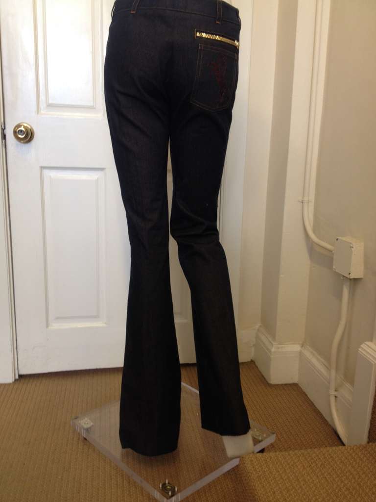 Women's Chloe Blue Denim Jeans with Sequin Horse