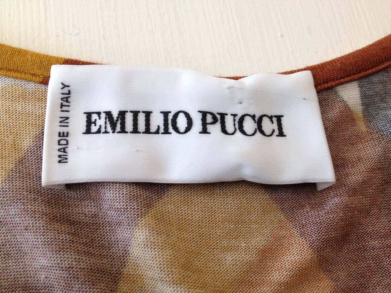 Emilio Pucci Brown and Yellow Printed Maxi Dress 3