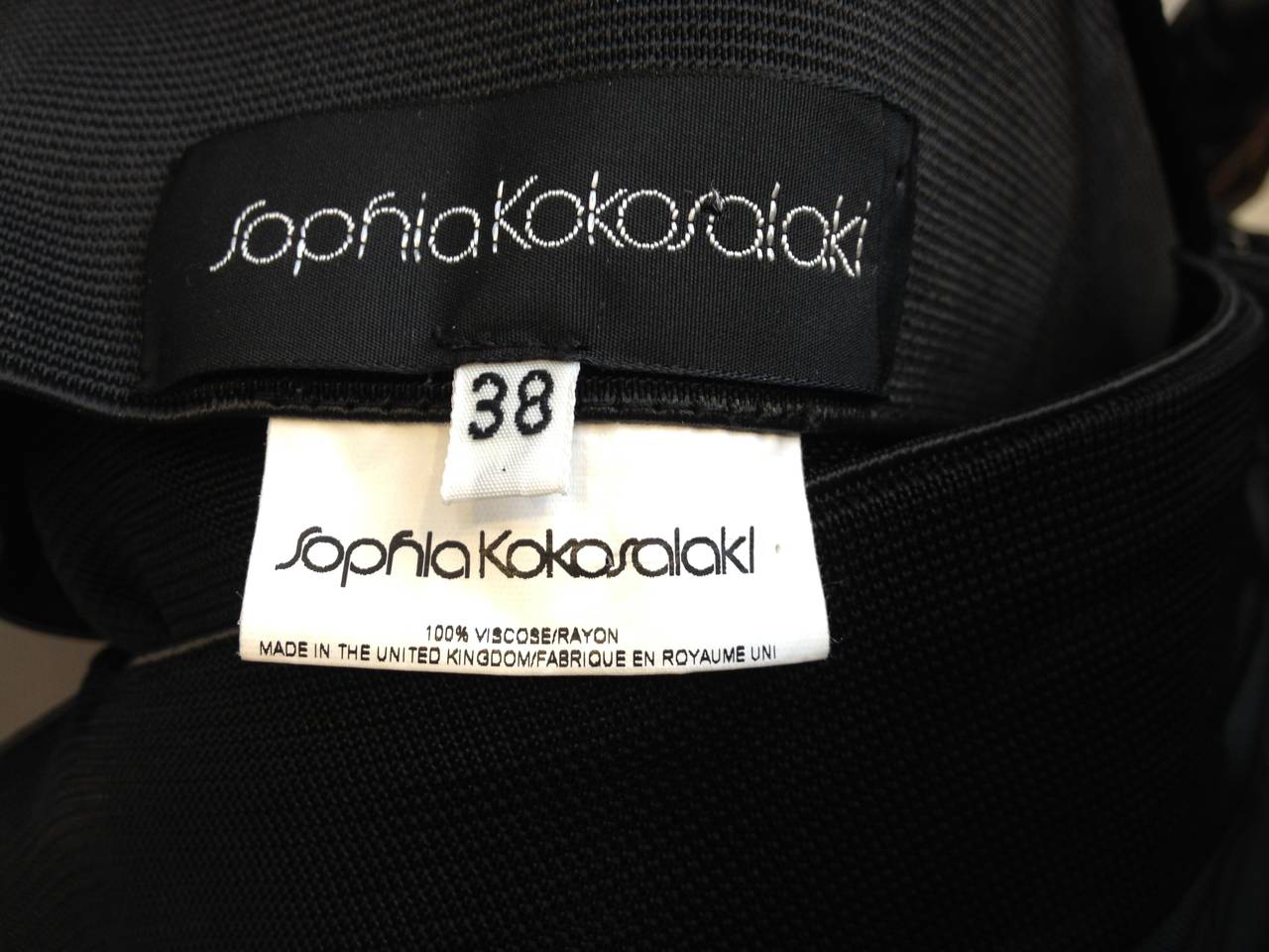 Sophia Kokosalaki Black Ruched Dress 1