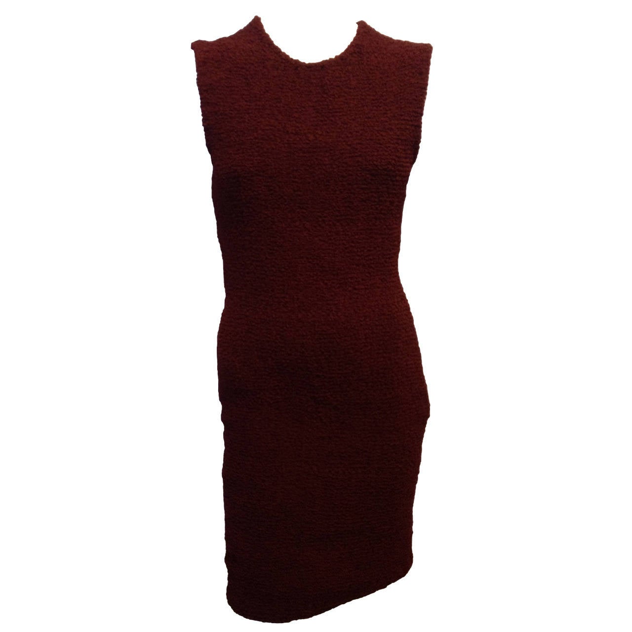 Alexander Wang Burgundy Crinkled Chiffon Dress