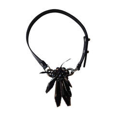 Lanvin Black Spiky Pendant Necklace
