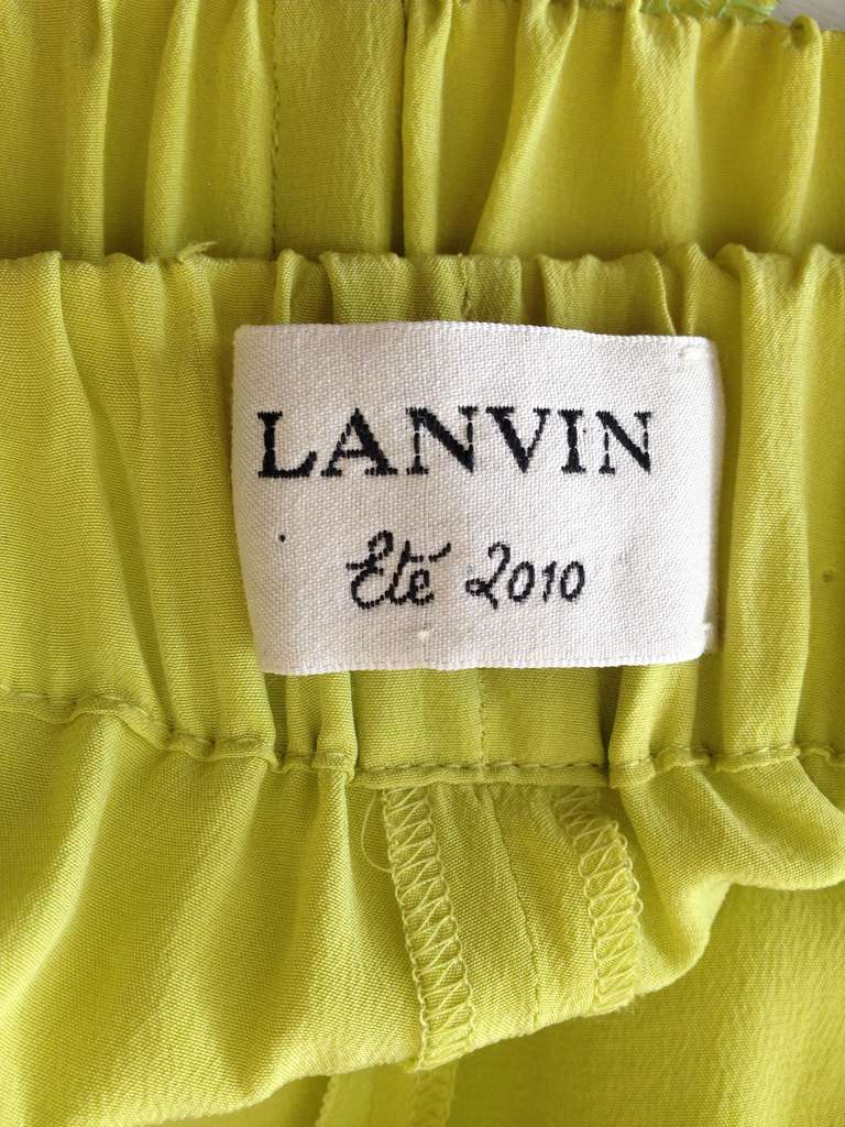 Lanvin Chartreuse Pants 1