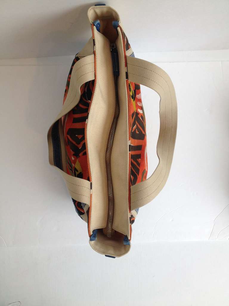 Prada Multicolored Canvas Bag at 1stdibs  