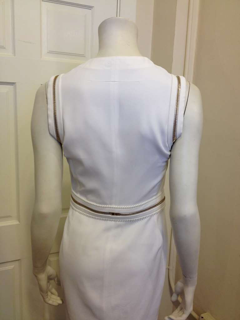 Givenchy White Dress with Zippers 1