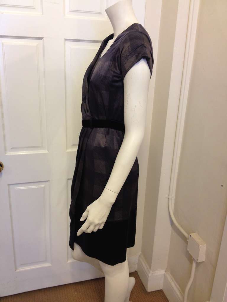 Viktor & Rolf Brown Checked Dress In Excellent Condition In San Francisco, CA